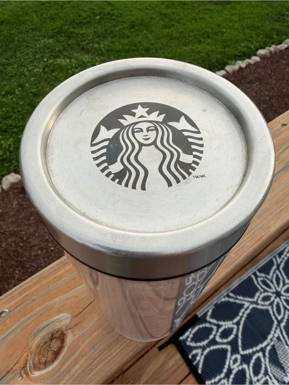 Rare 2010 Starbucks Coffee Bean Canister Airtight Clear Acrylic Storage Jar 11”